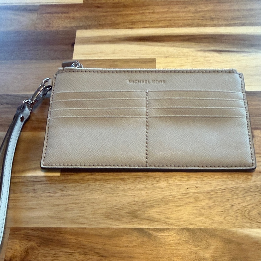 Michael Kors light gray Wristlet Clutch